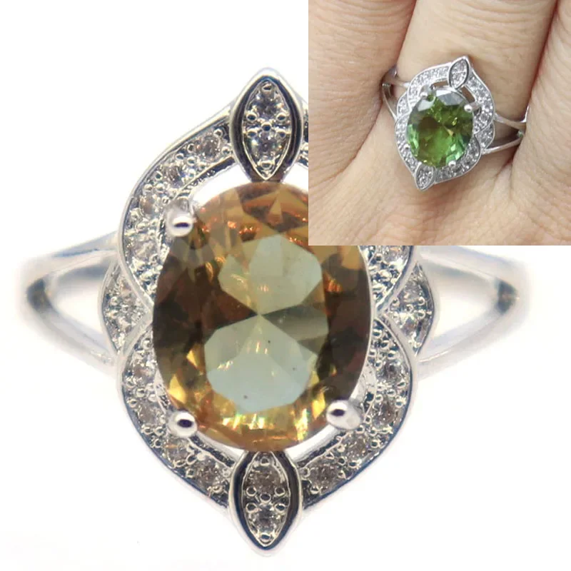 

3g Customized 925 SOLID STERLING SILVER Rings Color Changing Alexandrite Topaz Zultanite Ruby Sapphire Emerald CZ Many Sizes