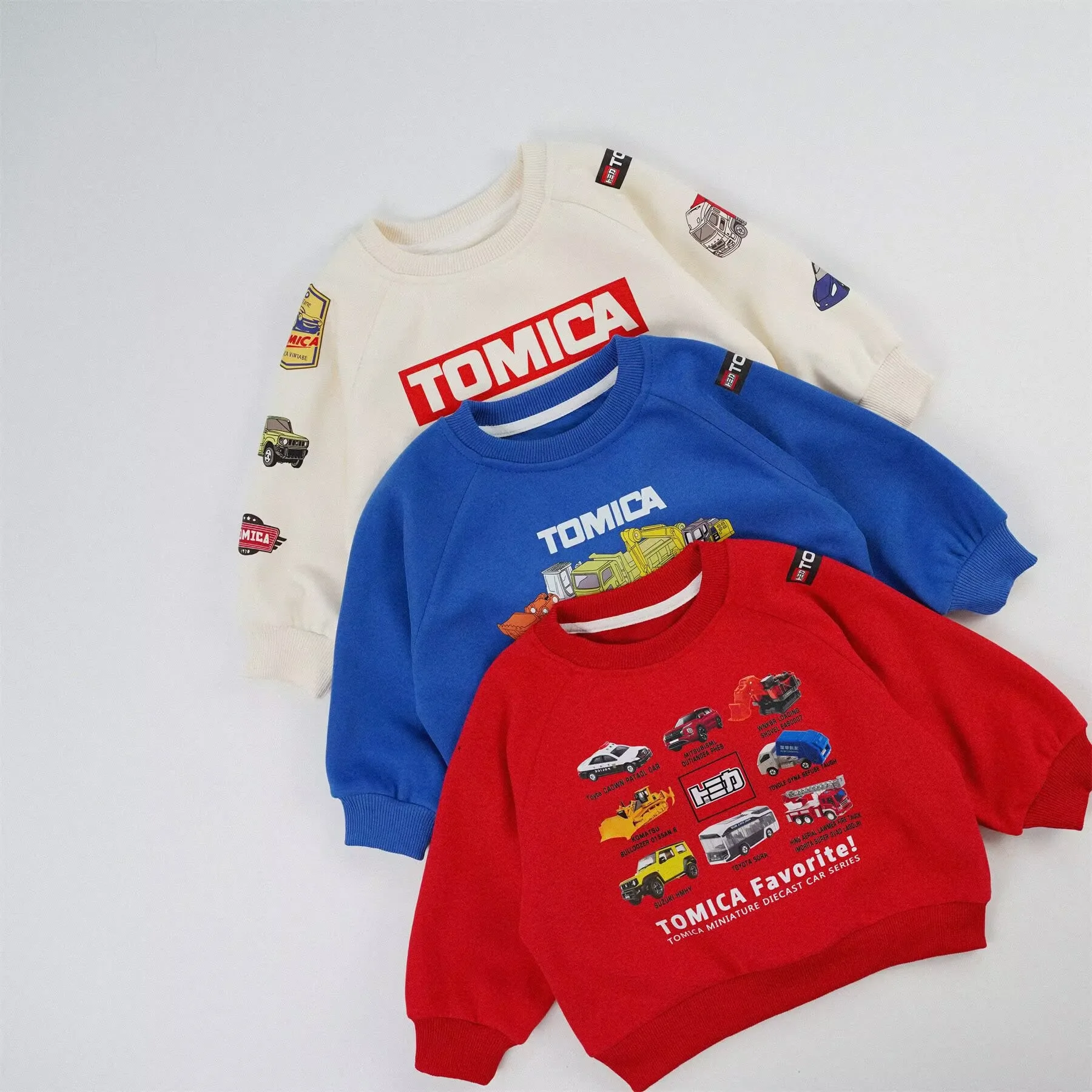 

2025 Boys Hoodie Autumn Kids Clothes Long Sleeve Casual T-Shirt Tomica Car Print Girls Fashion Top for 80-130 Children