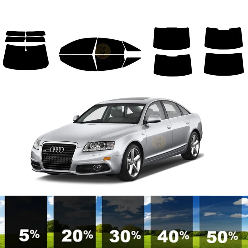 

precut Removable Window Tint Film For Car 100% UVR 5%-70%VLT Heat Insulation Carbon ﻿For AUDI A6 4 DR SEDAN 2005-2011