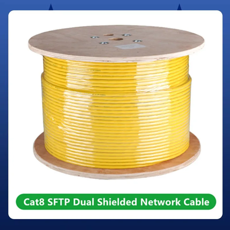 

20 м RJ45 SFTP Высокоскоростной Ethernet-кабель Cat8 40 Гбит/с Двойной экранированный сетевой кабель Ноутбуки Маршрутизатор Модем Интернет Патч-кабель