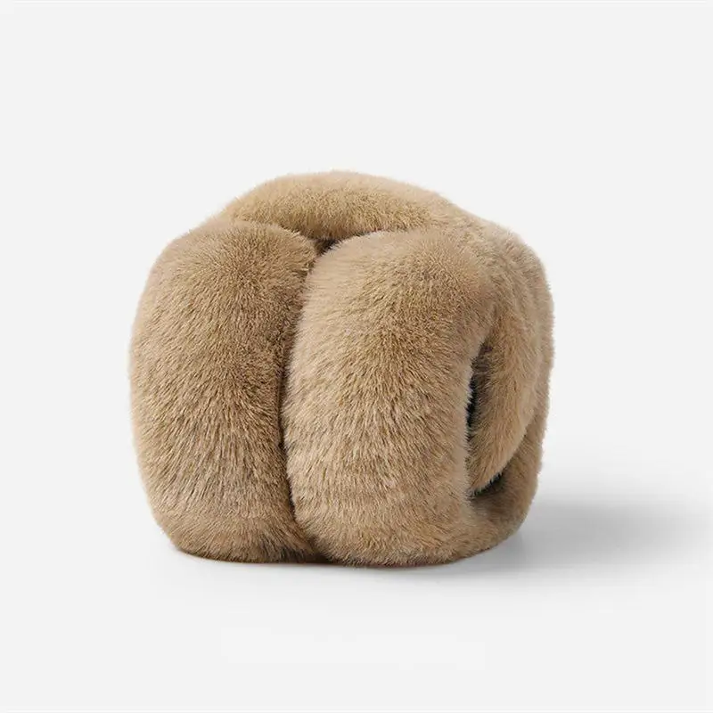 Portátil dobrável inverno quente earmuffs pele cor sólida orelha muffs ao ar livre proteção contra frio macio pelúcia orelha mais quente sking quente earflap