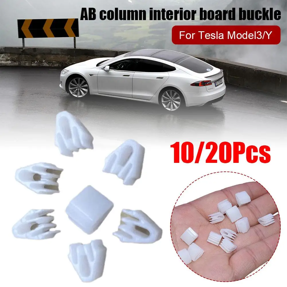 

10/20pcs For Tesla Model Y Center Console Navigation Panel Door Sill Trim Panel Fixed Plastic Buckle Clip For Tesla Model Y J8S8