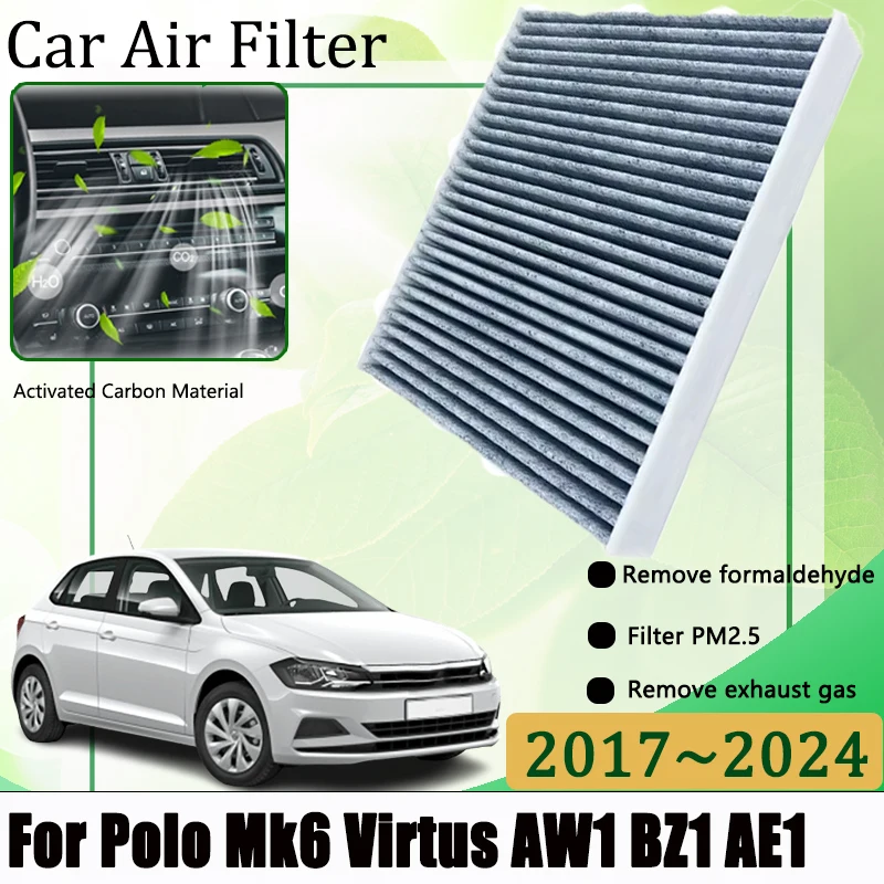 

Air Filter For Volkswagen VW Polo Mk6 Virtus AW1 BZ1 AE1 2017-2024 Automobiles Filters Conditioner Filter Car Accessories Tools