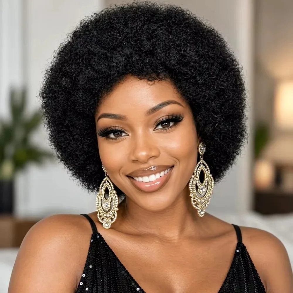 250% Density Pixie Cut Wig Made From Brazilian Virgin Human Hair 13X4 Transparent Lace Front Afro Kinky Curly Short Bob Style