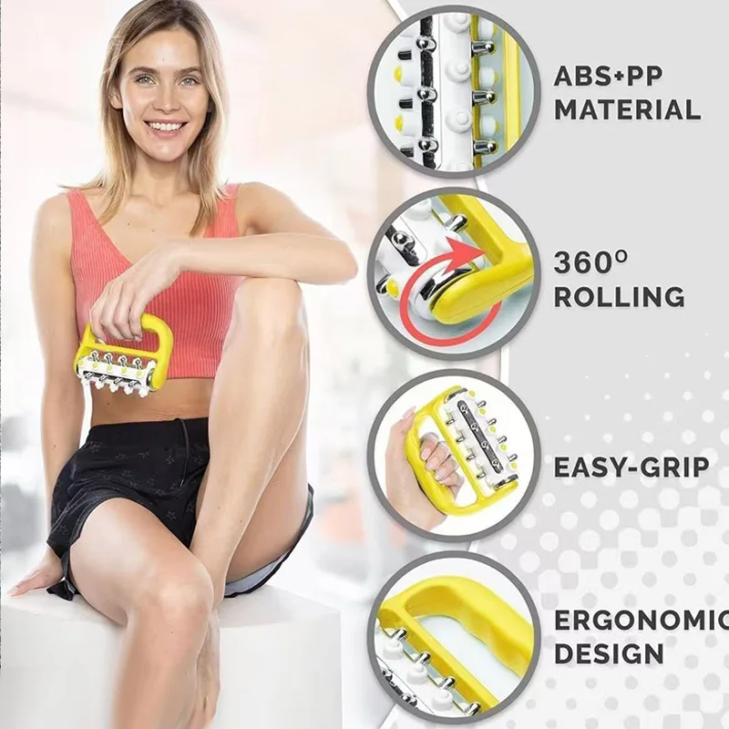 

Лимфодренажный массажер, ролик для массажа мышц, мини-триггерная точка, инструмент для миофасциального высвобождения глубоких тканей, массажер для тела AMGJ015