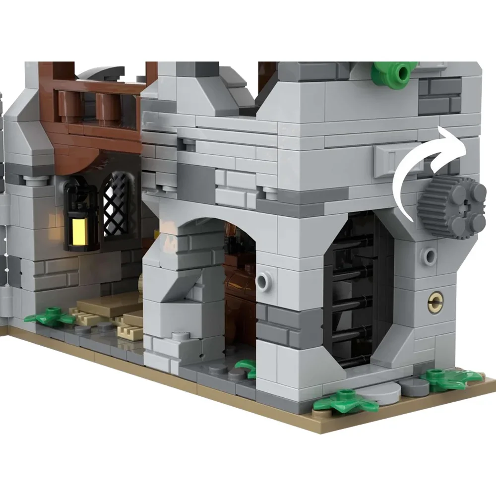 Gorbricks MOC القرون الوسطى Wolfpack Den Castle الطوب نموذج الإبداعية عرض الشارع القلاع الميكانيكية ألعاب مكعبات البناء هدية