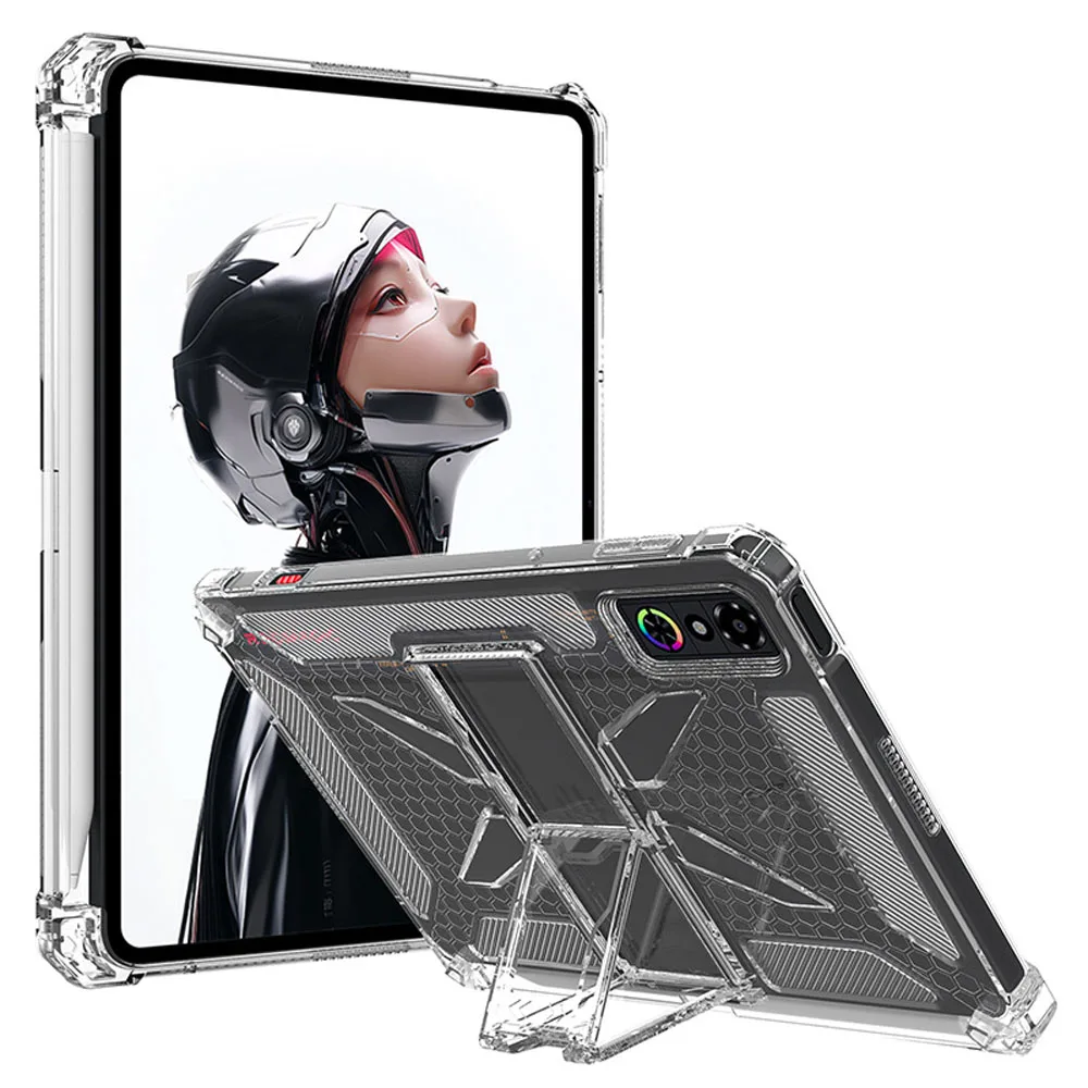 Transparent TPU Protective Case For Nubia Red Magic Gaming Tablet 3 Pro 9.06“ Stand Cover With Pen Slot Shockproof Clear Shell