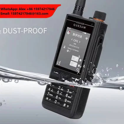 QUANSHENG MAX11 Waterproof GPS Handheld Walkie Talkie Android System High-Tech 4G Digital Sim Card Supports PoC+DMR+Analog