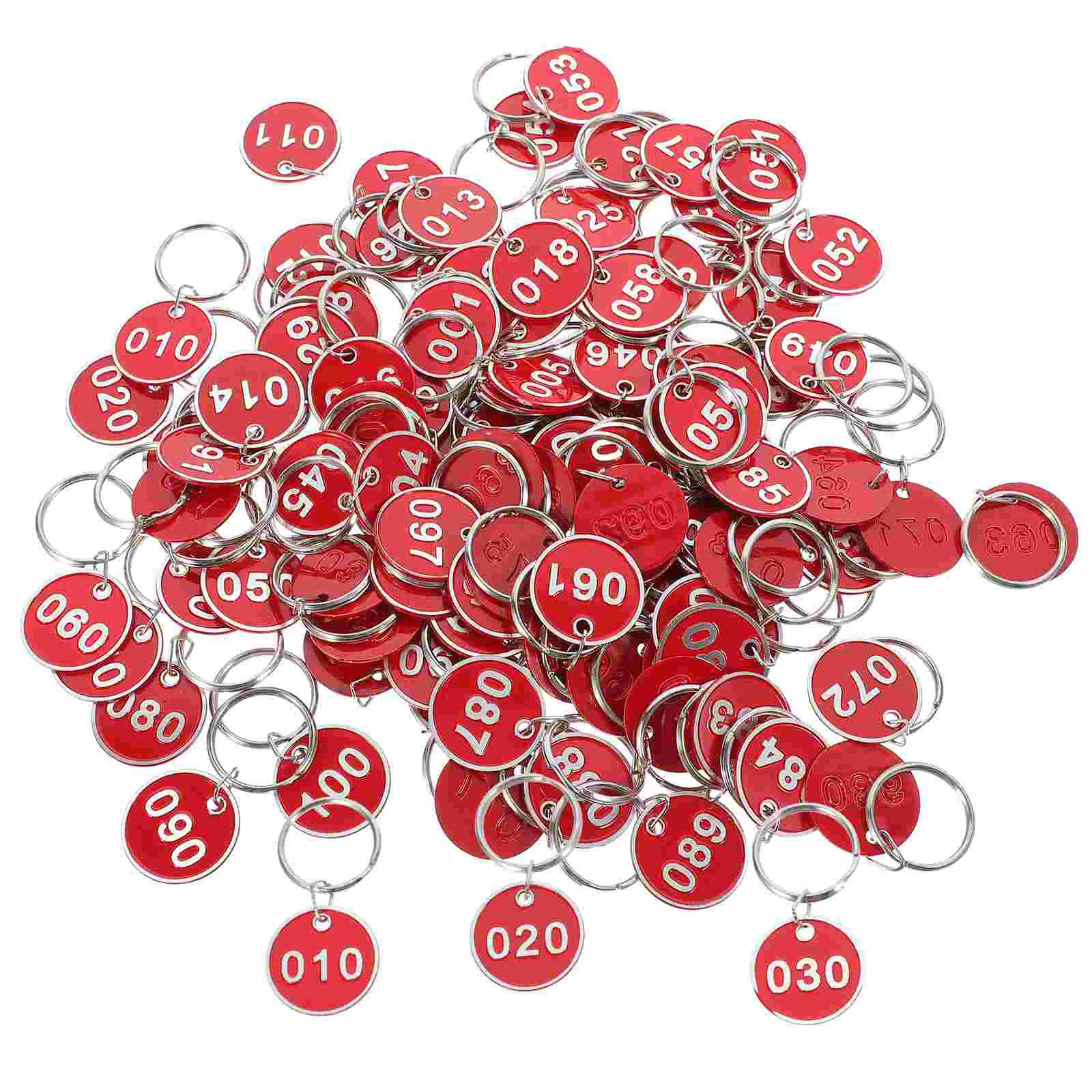 

100 Pcs Key Chains Hand Sign Listing Identifiers Numbered Storage Tags Locker Ring Labels