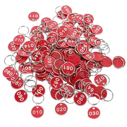 100 Pcs Key Chains Hand Sign Listing Identifiers Numbered Storage Tags Locker Ring Labels