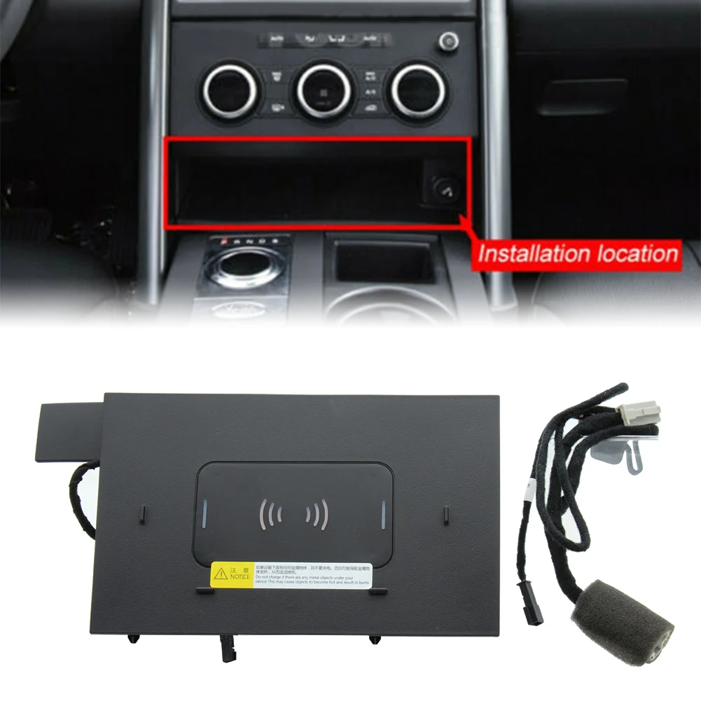 

Car Front Centre Console Wireless Charger Phone Fast Charging Pad For Land Rover Discovery 5 2017 2018 2019 2020 2021 LHD Only