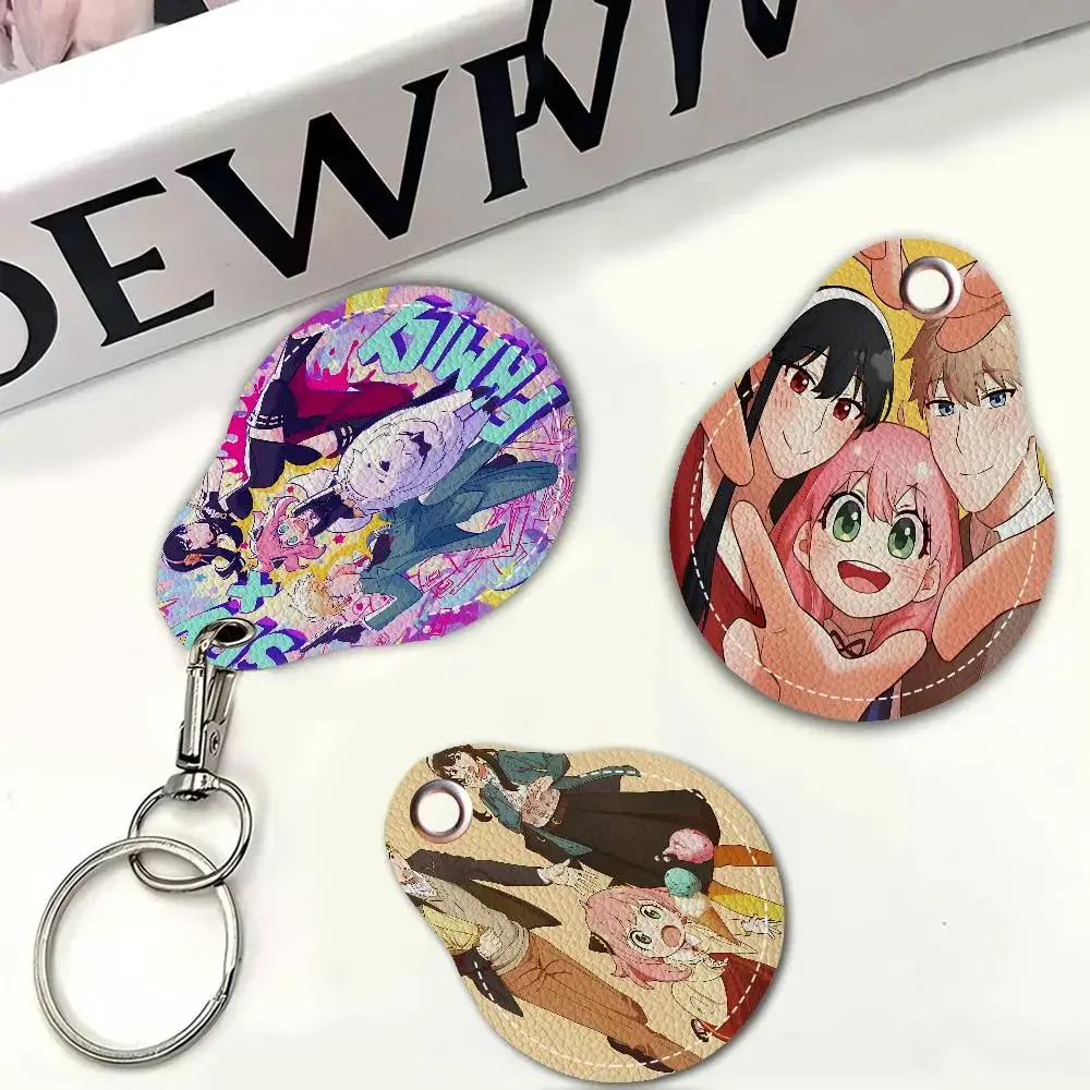 Anime SPY FAMILY Creative Cartoon Pattern Sensitive Access Card Protective Sleeve Keychain Fashion Decorative Pendant