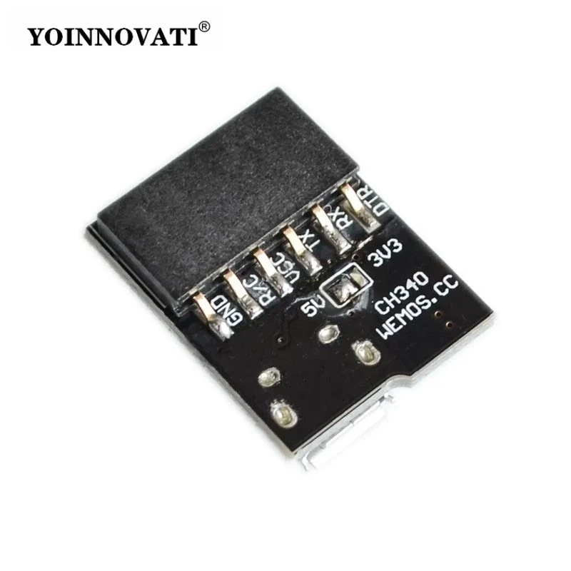 CH340G USB to TTL Serial Adapter Module Micro USB Port 3.3V/5V Dual Voltage Auto-Download for Arduino/ESP8266/STM32