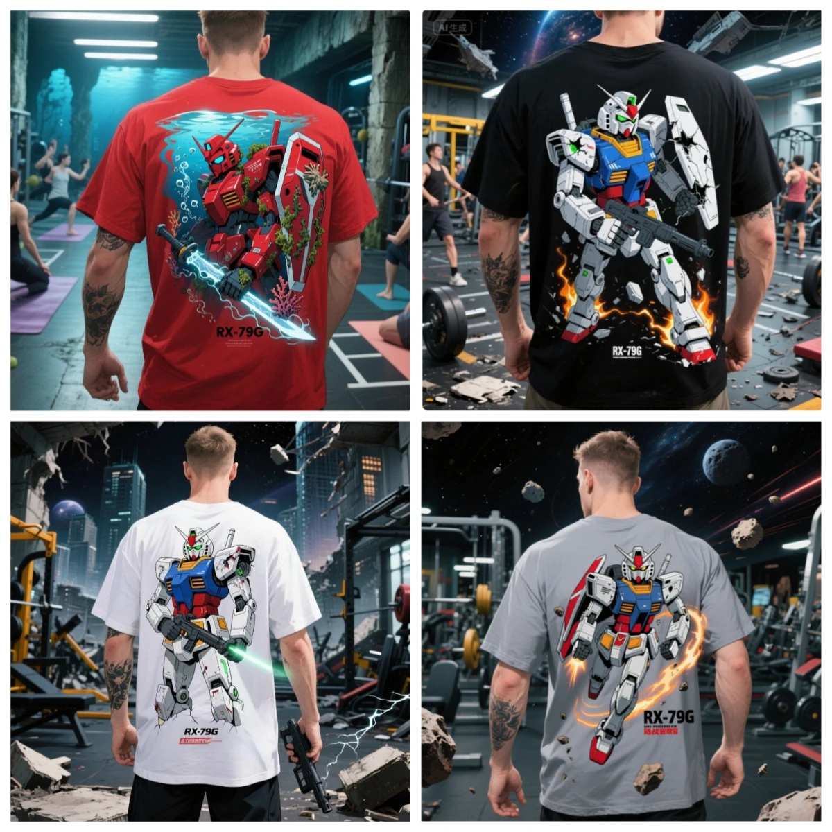 Camiseta de manga corta con estampado de Bandai Gundam para hombre y mujer, camiseta de Anime de dibujos animados, camiseta informal de verano con cuello redondo, superventas de 2025