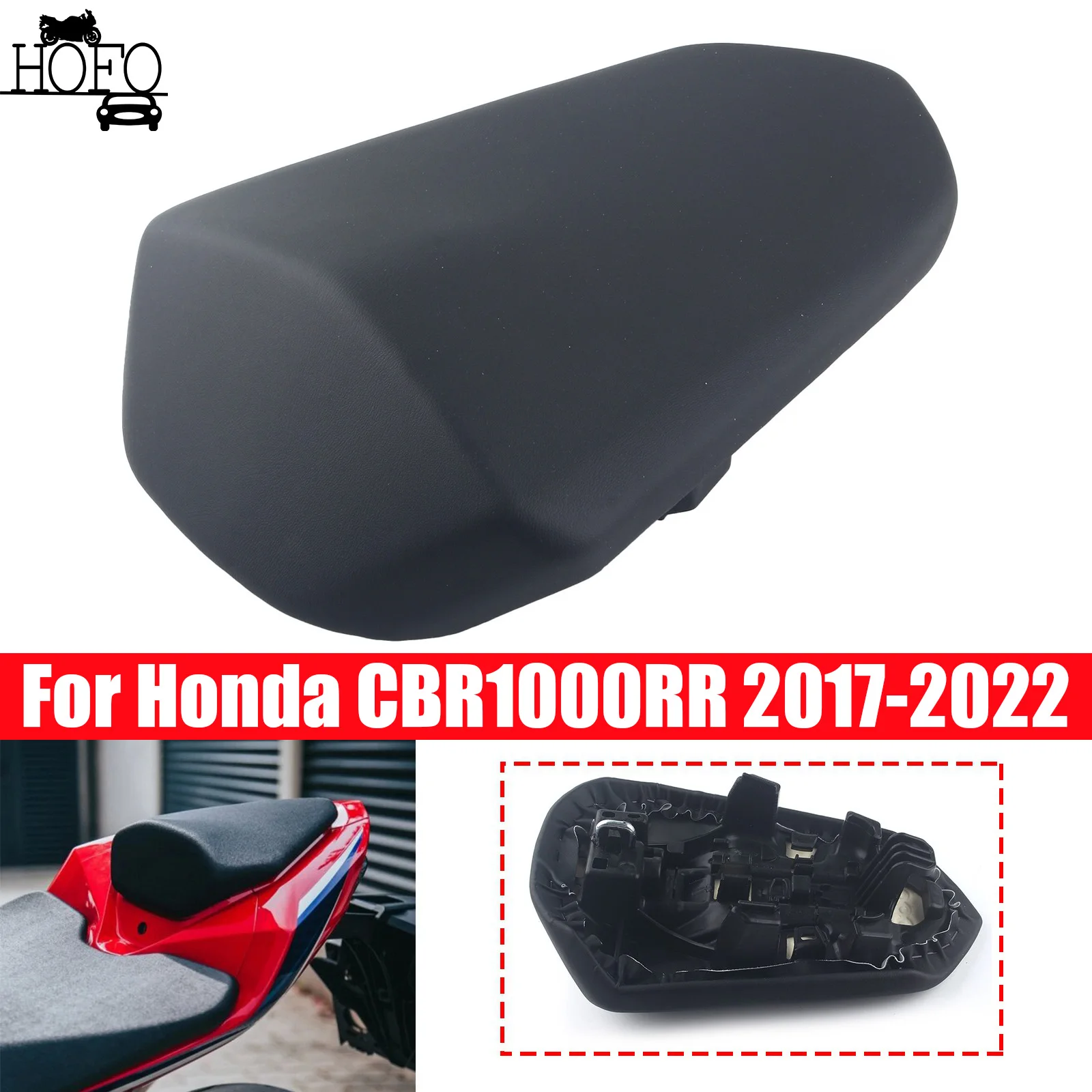 

For Honda CBR1000RR 2017-2022 2018 2019 2020 2021 Motorcycle Rear Black Passenger Pillion Seat