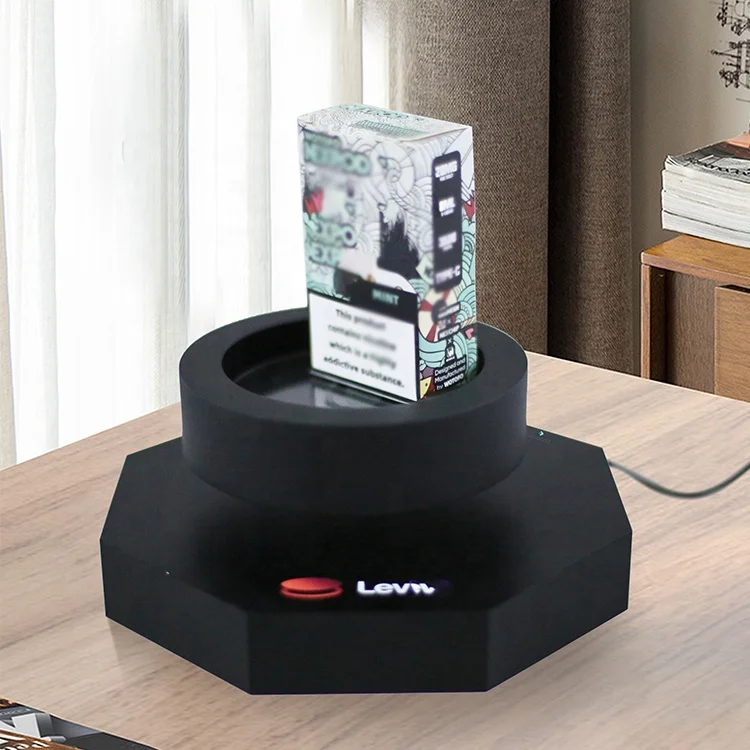 

Custom 400g Load Capacity Acrylic Magnetic Levitation Cigarette Display Stand For Retail Store