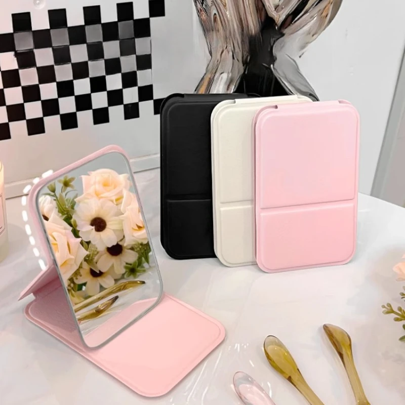 

Elegant and Convenient Foldable Mini Makeup Mirror Mini Desktop Makeup Mirror Placed on The Desk Thisis Perfect for Everyday Use