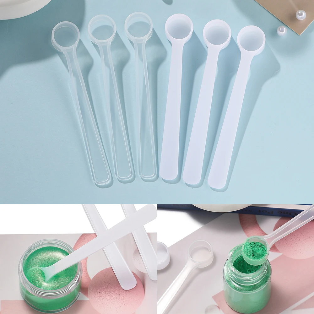 

20pcs Mini Plastic Powder Scoops Resin Mixing Stirring Sticks Glitter Powder Measuring Tool for DIY Epoxy Resin Tools Crafts