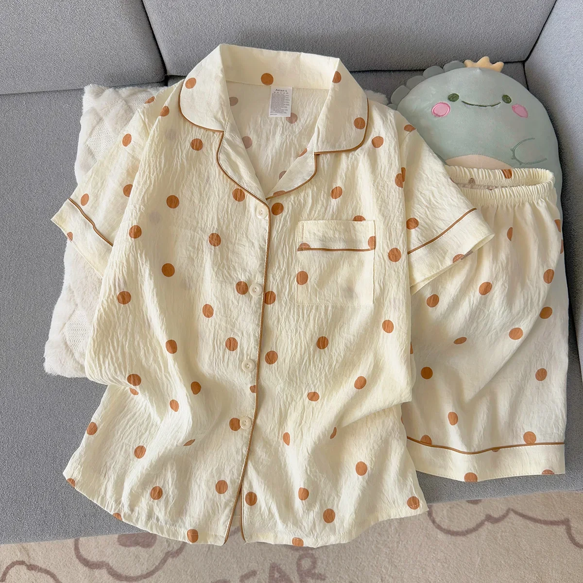 Junior and High School Students' Sleepwear for Women 2027 New Style Girl Cartoon Home Suit Set Thin Breathable and Comfortable