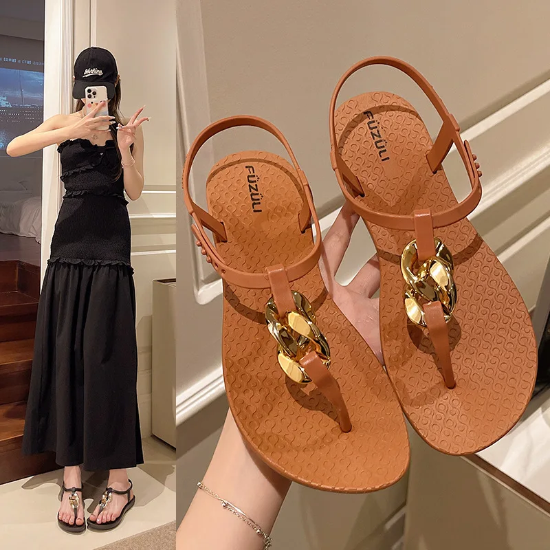 

2026 New Arrival Women's Roman Style Thong Beach Sandals Open Toe Breathable Flat Casual Outdoor Slippers