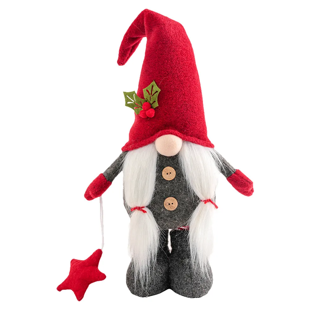 Glowing Gnome Christmas Decoration Creative Wear-Resistant Festival Home Bar Shop Window Accessory Tabletop Holiday Supply