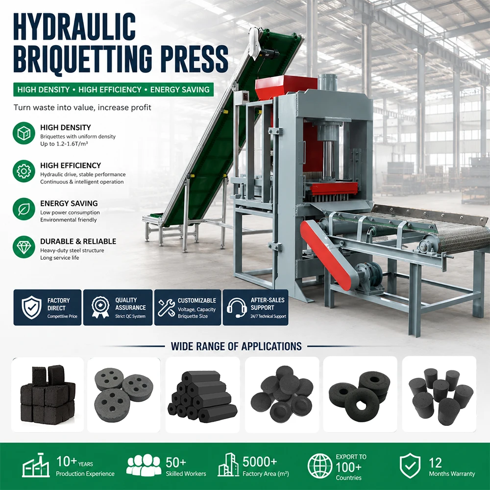 Factory Directly Price Coal & Charcoal Briquette Machine Honeycomb Design AC Motor 200-500kg/h Capacity