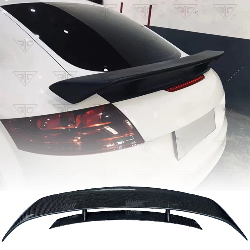 For 2008--2014 Audi TT MK2 8J TTS Coupe 2 Door Rear Spoiler High Quality Real Carbon Fiber Rear Spoiler Trunk Boot Wing Spoiler