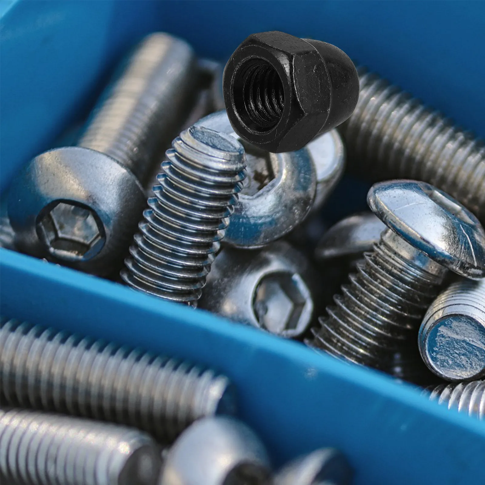 24Pcs Black Zinc Plated Bolt Protector Caps Dome Style Screw Covers Heavy Duty Insulated End Caps for Machinery Hardware