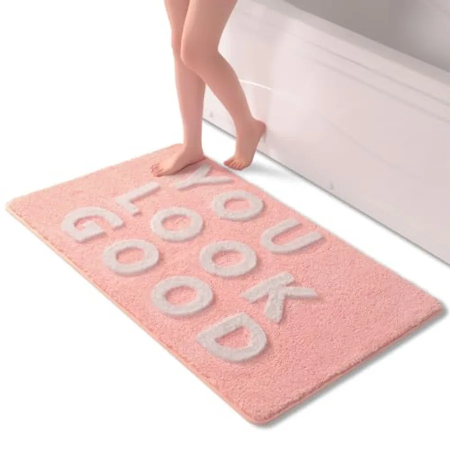 

Коврик для ванной You Look Good: милый, забавный, нескользящий, для дома, из микрофибры, машинная стирка