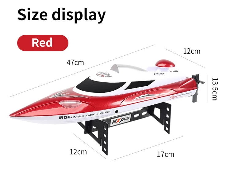 35km/H HJ806 2.4G High-Speed Remote Control Racing Boat With Water Cooling System /High Speed R/C boat Children Model Toys