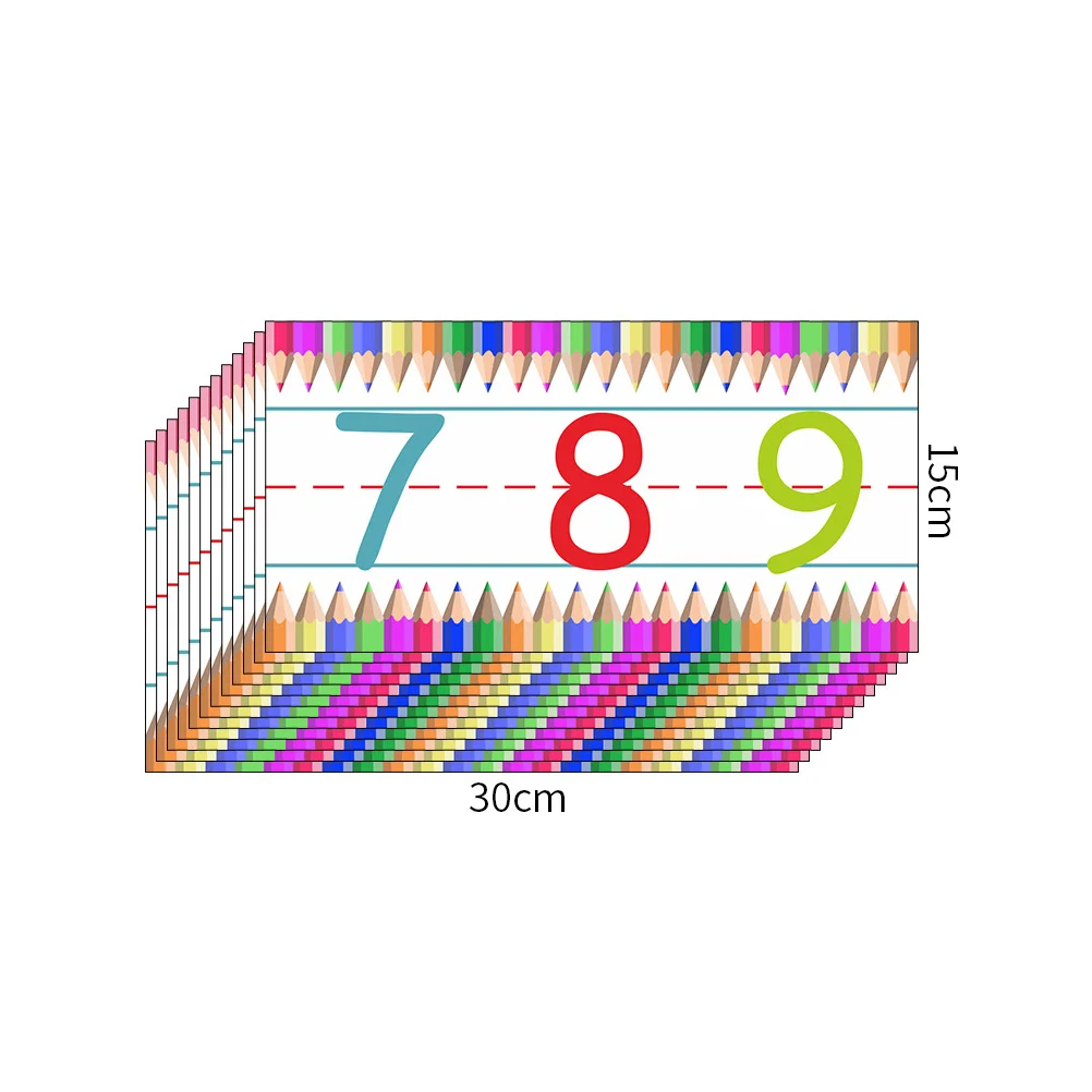 Adesivo de parede alfanumérico carta decalques decoração educacional adesivos número dos desenhos animados para crianças ornamento quarto das crianças