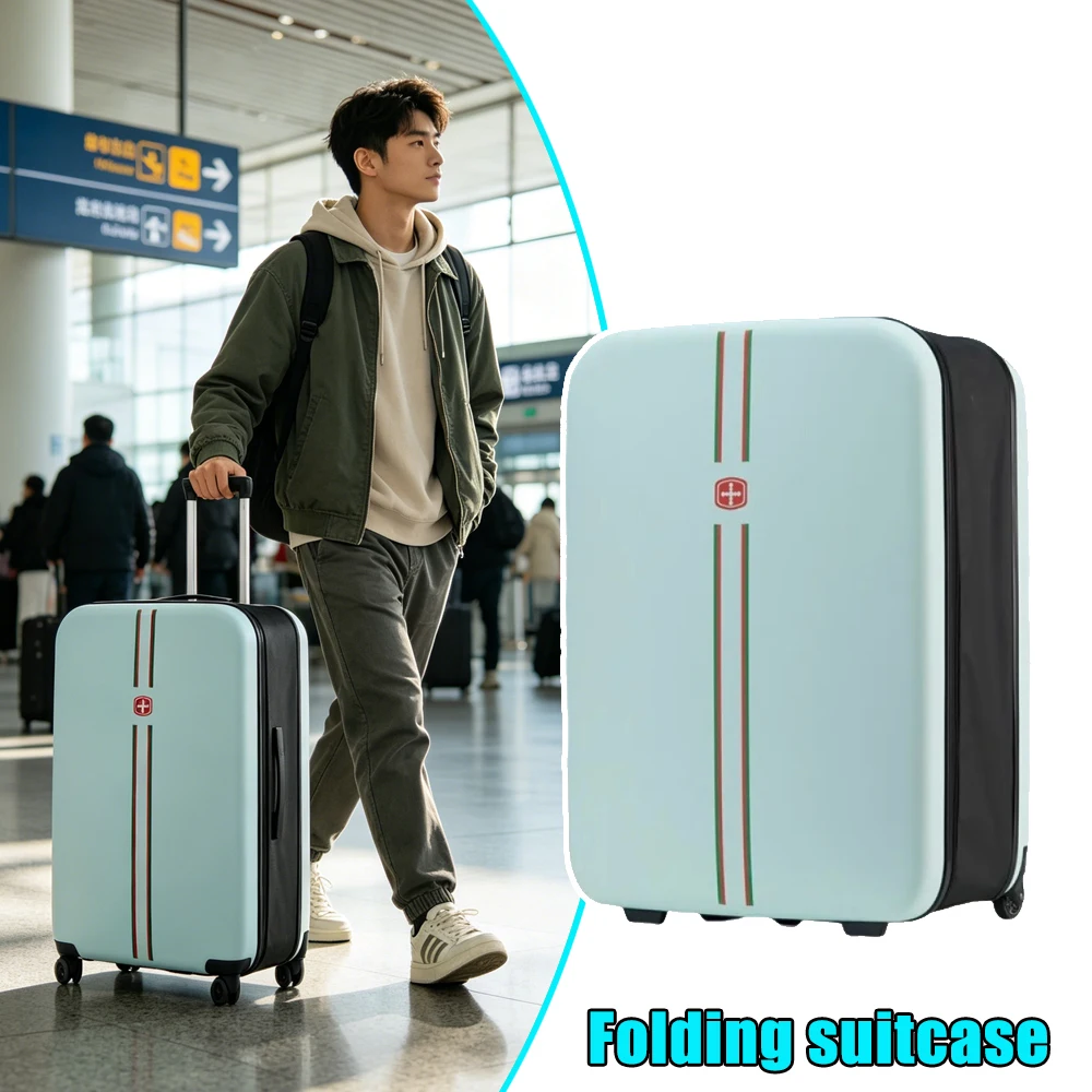 

Fashionable 20 Inch Swivel Wheel Suitcase Foldable Carry On Luggage For Men Women 24 Inch Travel Bag