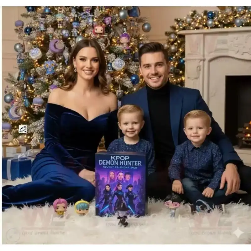Kpop caçadores de demônios calendário do advento de natal huntrix rumi mira zoey saja meninos derpy tigre caixa cega brinquedos decoração de ano novo presentes
