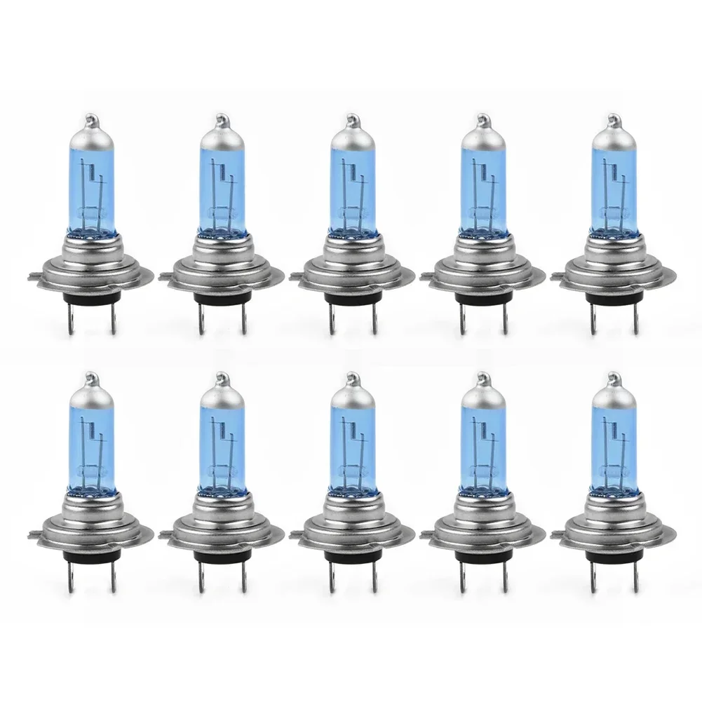 Lamp Headlights Bulbs Light Set 10pcs H7 12V White 6000K Halogen Bright Accs Part Replaces Gift Useful Durable
