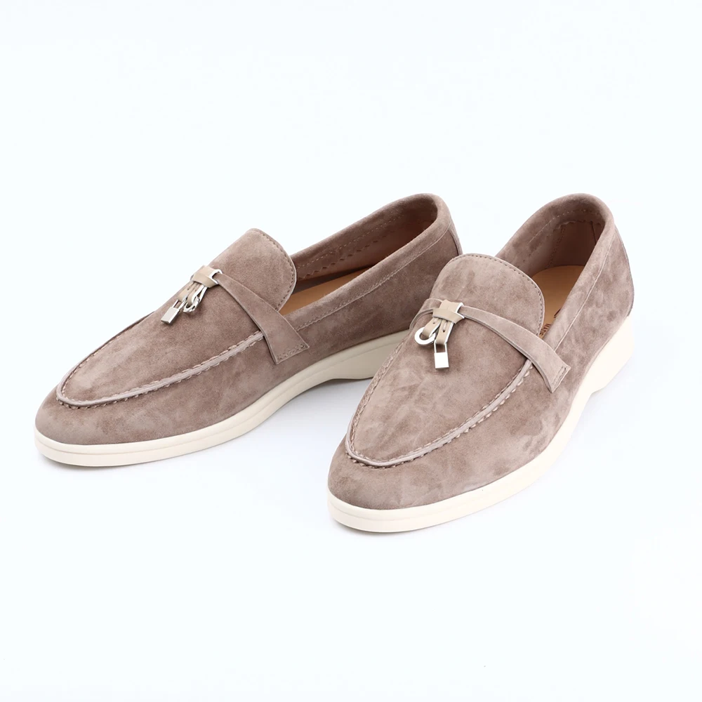 Not Logo Wholesale Women's Summer Round-Toe Rubber Stitching Adult Flats Sneakers