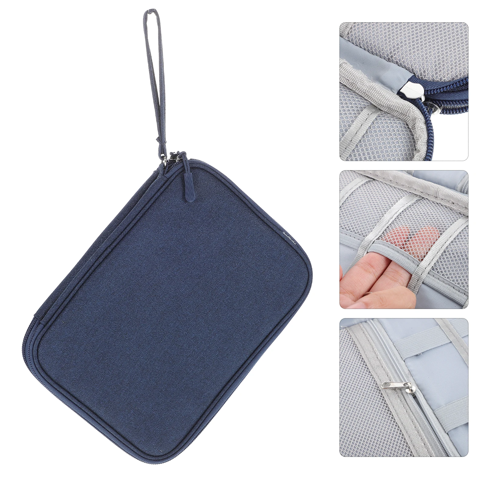

Cable ganizer Pouch Hard Drive Storage Bag for Earphones Cables Travel Outdoor Large Blue GH1903 Portable Electronic