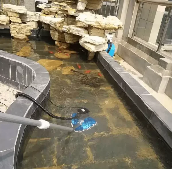 Portable Pond Pool Vacuum Cleaner, Underwater Sludge & Fish Waste Suction Machine for Water Bottom Maintenance