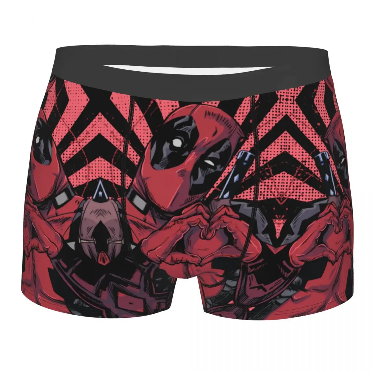 Custom Deadpool Hand Heart Boxers Shorts Mens Briefs Underwear Cool Underpants