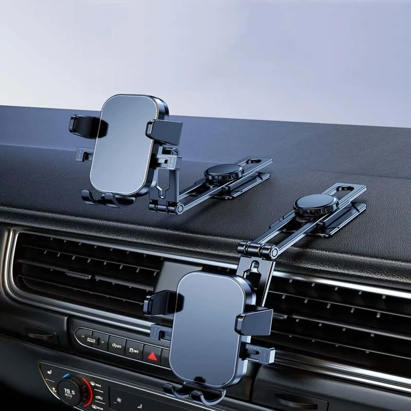 Soporte de Metal para salpicadero de coche, soporte para teléfono inteligente, accesorios de rotación de 360 grados para iPhone, Xiaomi, Huawei y Samsung
