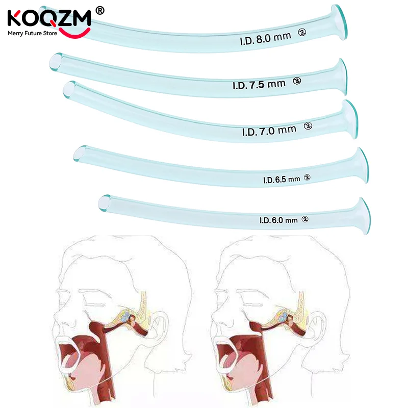 

1pc Disposable Nasopharyngeal Airway 6.0mm- 8.0mm Medical Air Duct Health Care Tool Nasofaringea Cannula Nasopharyngeal Tube