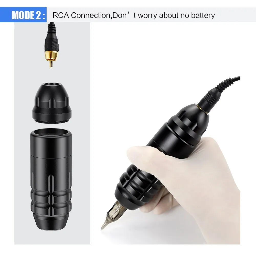 Portable Professional Tattoo Machine Pen Wireless Powerful Battery Coreless Motor Tattoo Rotary Machine For Body Art Tattoos