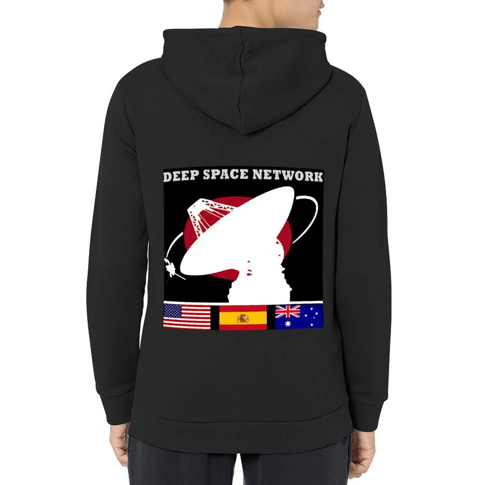 ملابس بقلنسوة بشعار شبكة الفضاء العميق على الطراز الكوري ملابس على الطراز الياباني ملابس رجالية للخريف بدلة رياضية للرجال #1