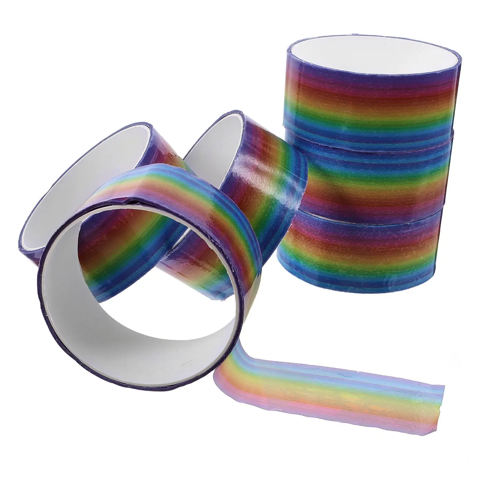 6 ロールテープボールクラフト DIY 面白い DIY カラフルなテープ粘着工芸品再利用可能な長時間粘着ボールテープアプリケーション