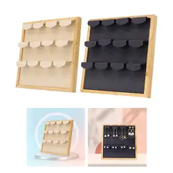 Earring Display Holder Rack Wooden Jewelry Organizer for Vanity Countertop Ornament Craft Displays Counter Home Use
