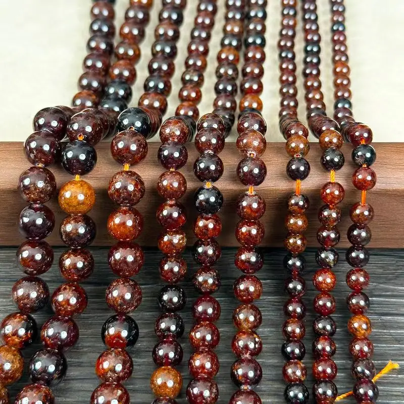 

Hessonite Garnet 6mm 8mm 10mm wholesale for DIY jewelry necklace 38cm LOOSE BEADS