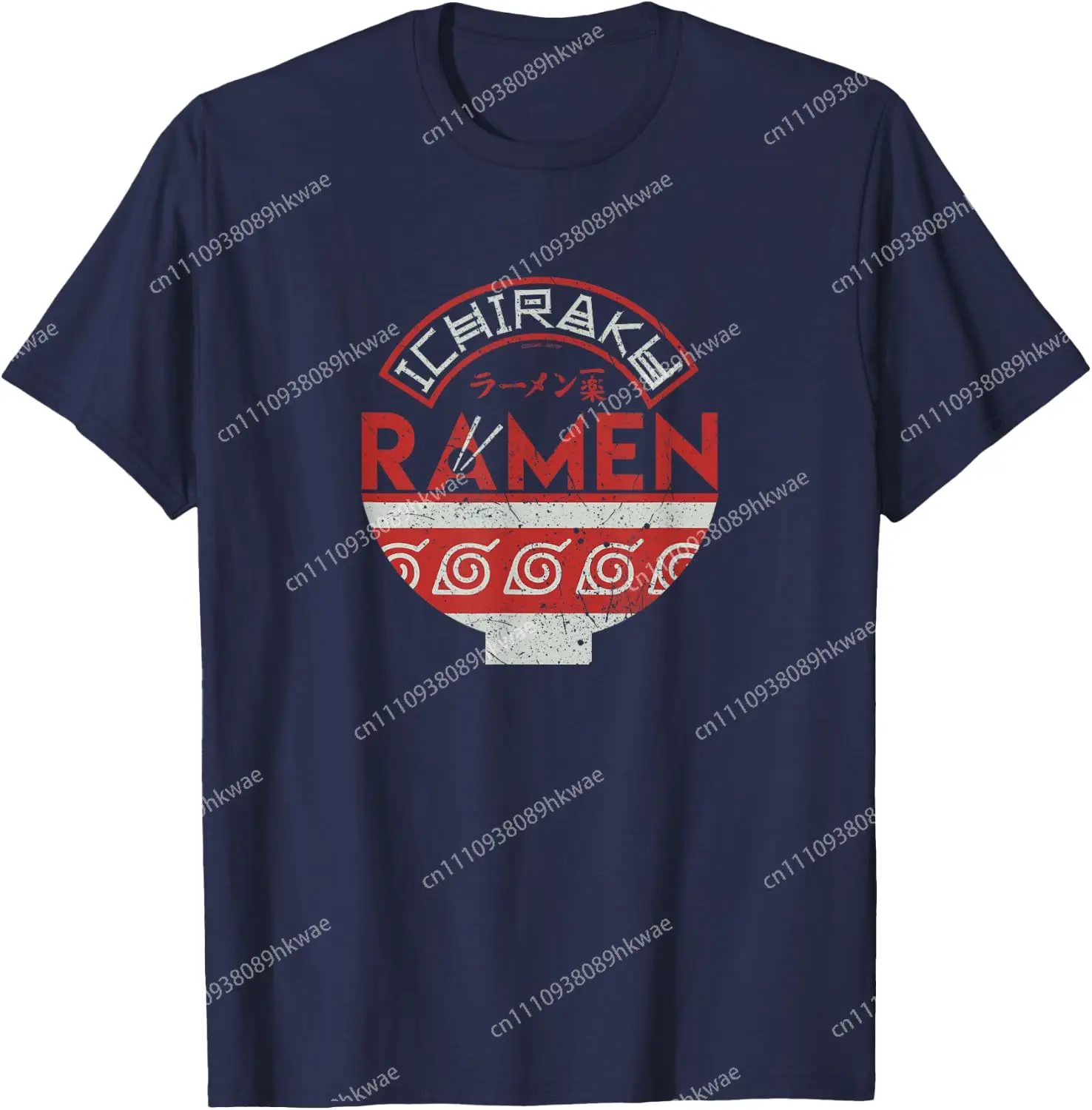 Naruto Shippuden Ichiraku Ramen Bowl Logo Anime Fashion Casual Funny T-Shirt S-6XL Summer