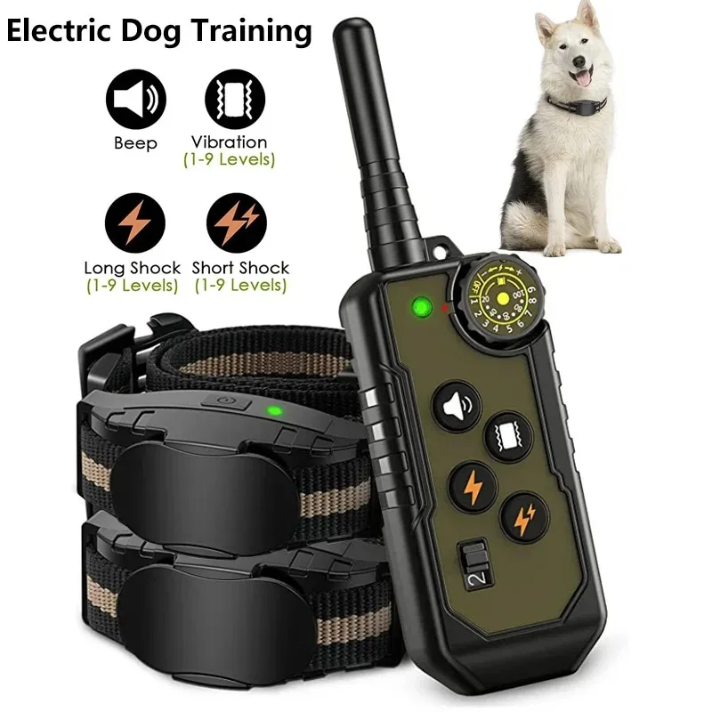 

Electric Dog Training Collar Remote Control Rechargeable Waterproof Pet Dog Bark Stop for All Size Dogs Shock Collar