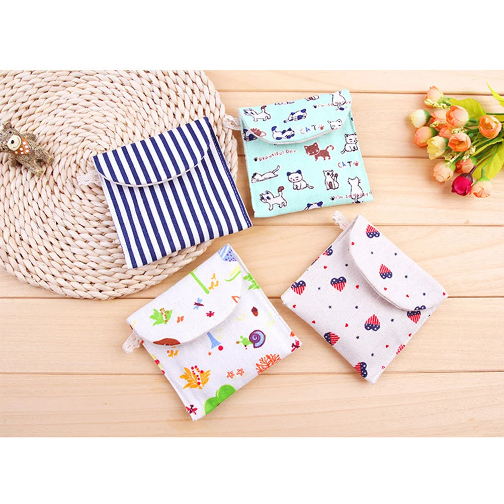 Sanitary Towel Pouch Outdoor Waterproof Diaper Small Bag Women Purse Little Wallet