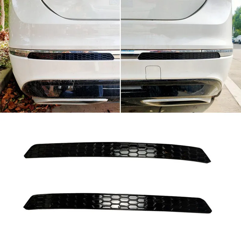 For VW Tiguan R-Line 2017 2018 2019 2020 2021 2022 2023 Honeycomb Style Car Accessories Rear Bumper Fog Light Lamp Cover Trims