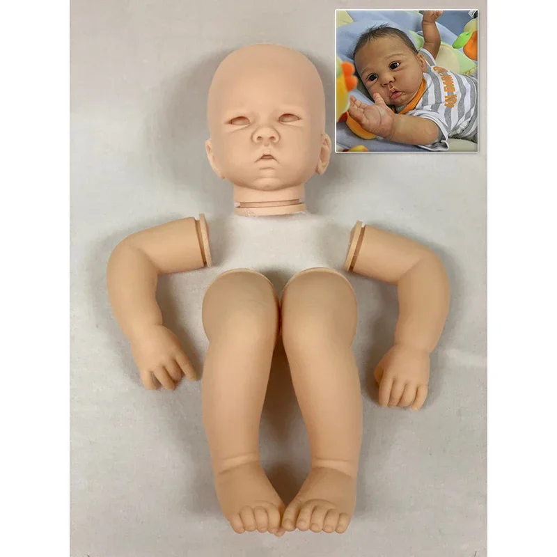 22inch Original Size Amy  Reborn Doll Kit Unfinished Unpainted Doll Parts and Eyes Bebe Reborn muñecas para niñas